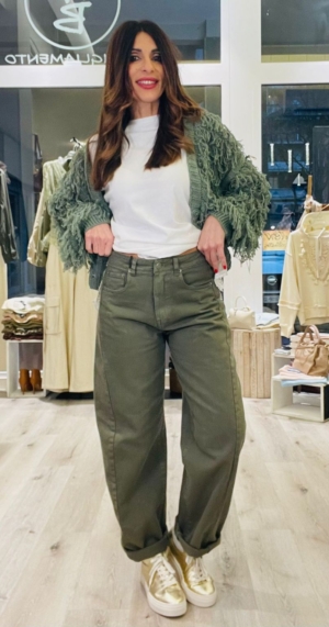 TENSIONE IN PANTALONE DRILL MILITARE