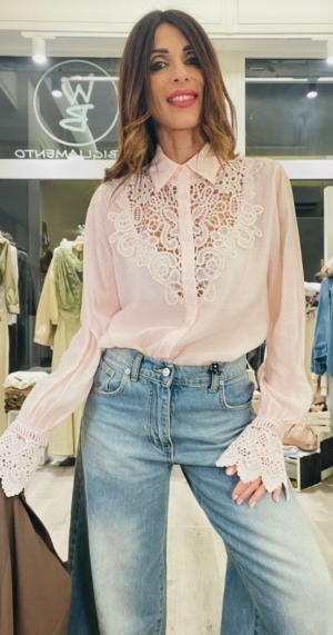 YUO DECIDE CAMICIA MUSSOLA MACRAME'