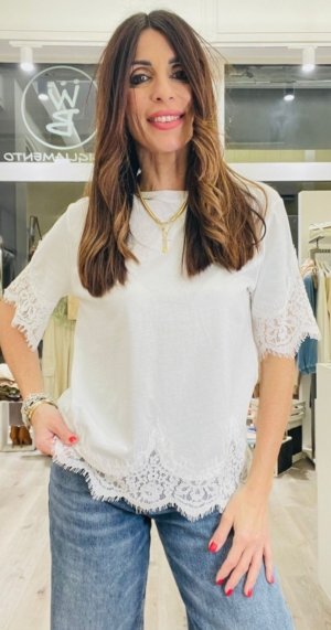 SUSY MIX T-SHIRT INSERTI PIZZO
