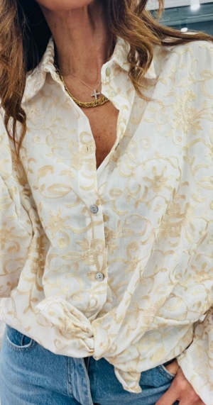 SUSY MIX CAMICIA RICAMI ORO