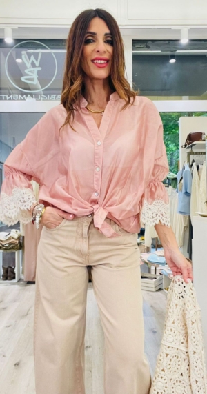 SUSY MIX CAMICIA COREANA MANICA PIZZO